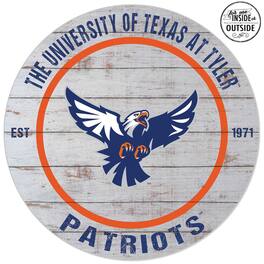 Jardine - Texas Tyler Patriots 20'' Indoor/Outdoor Weathered Circle Sign - White