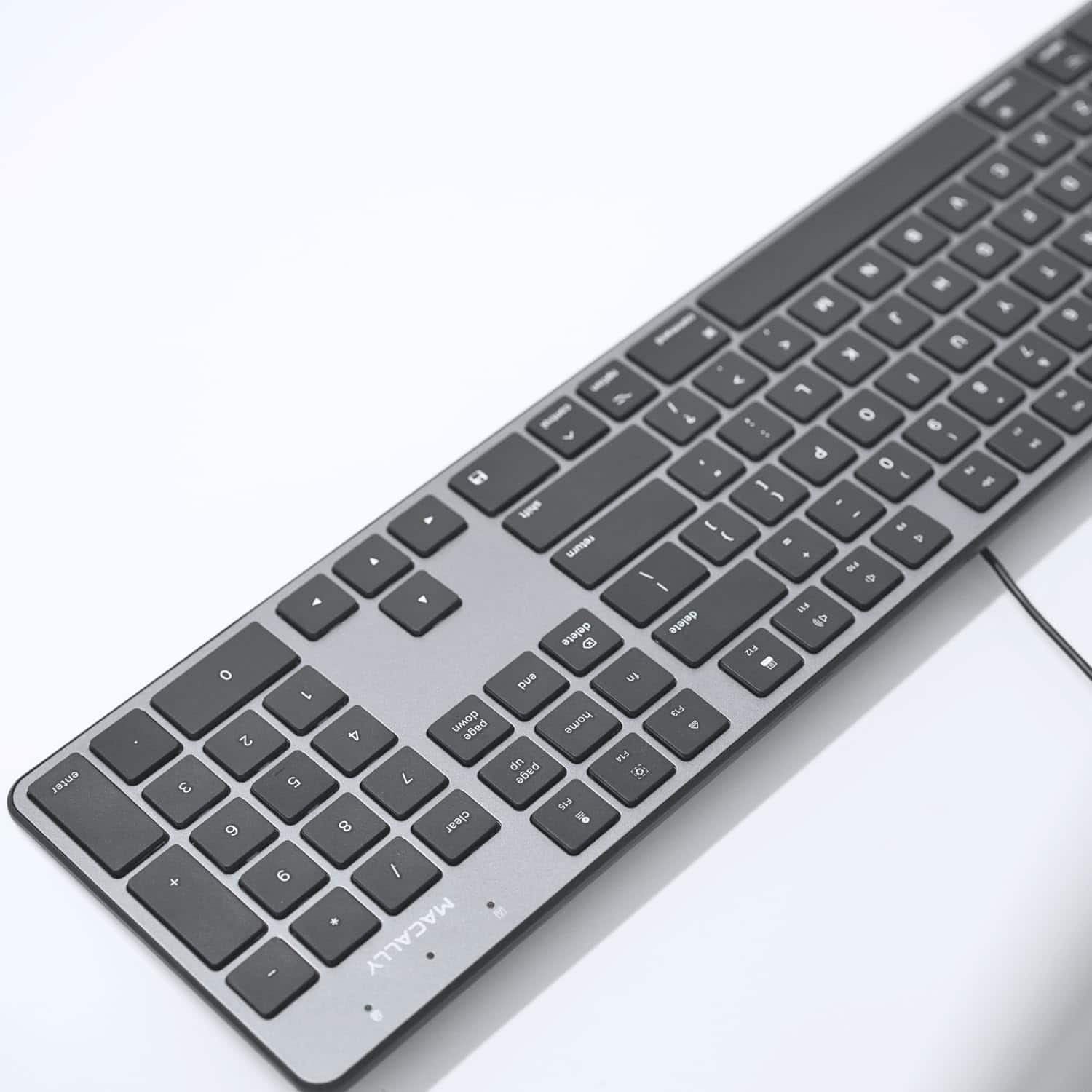 Macally Slim USB Wired Keyboard for Mac Full Size Apple Keyboard