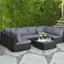 Alt View 1. Costway - Costway 7 PCS Patio Rattan Sofa Set Sectional Conversation Furniture Set Garden Outdoor - Gray +Black.