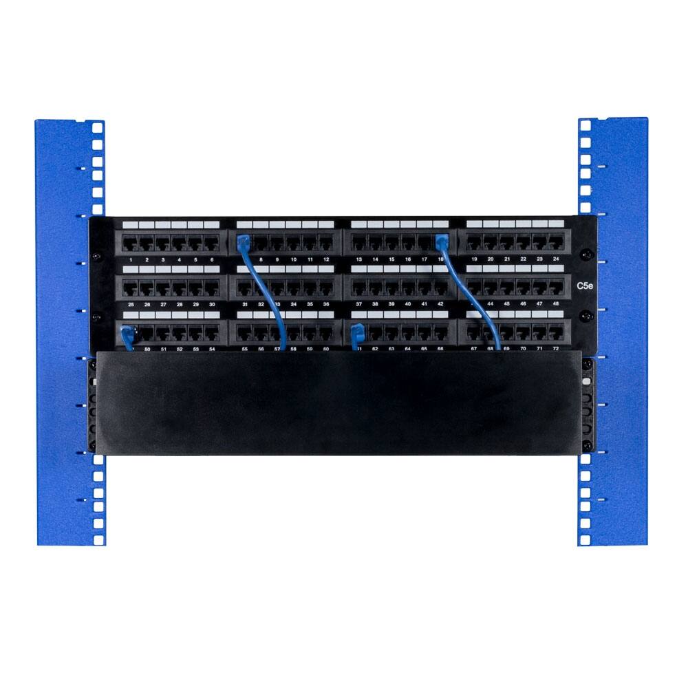 Alt View 4. RackSolutions - RackSolutions 2U Horizontal Patch Cable Organizer Box/Duct - Black.