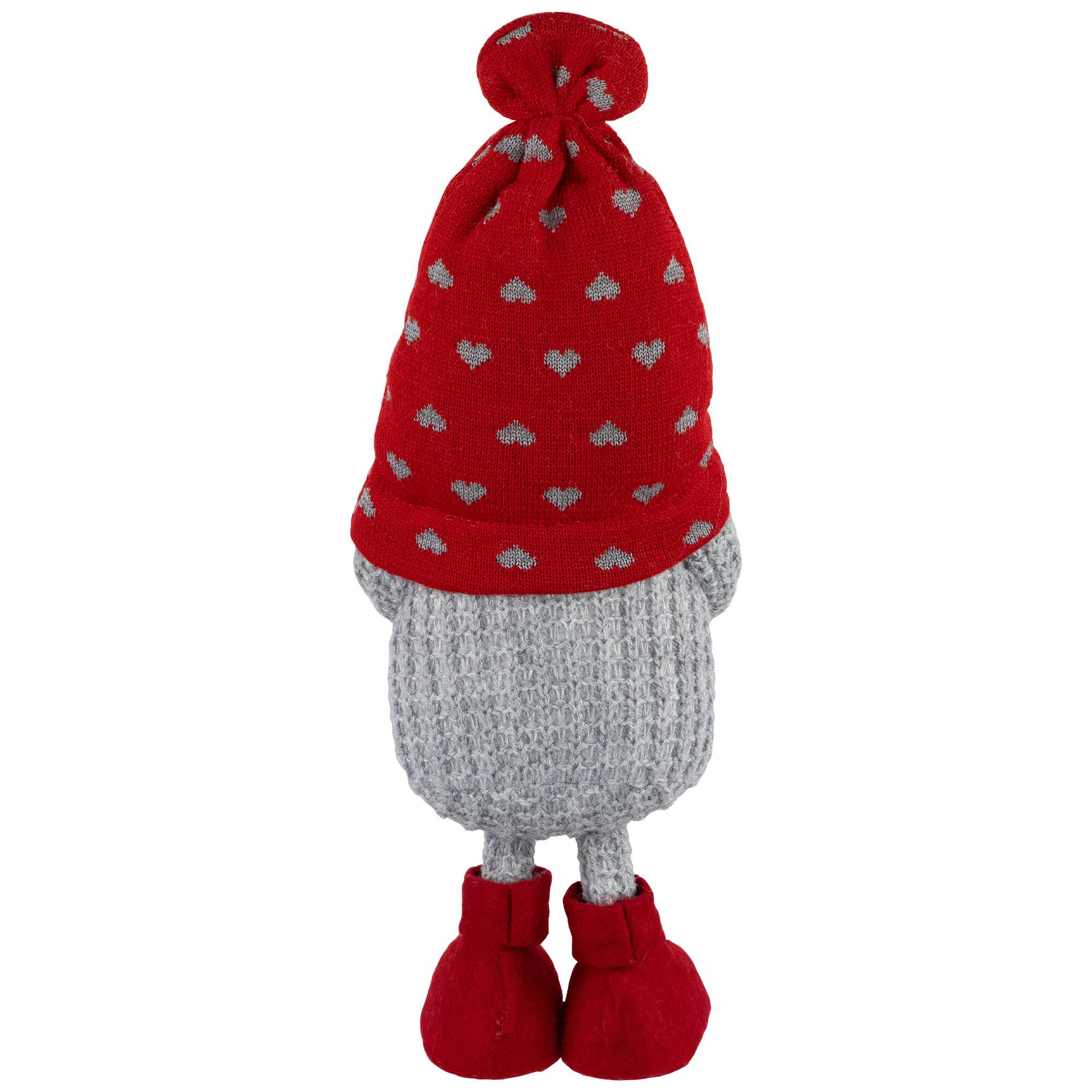 Alt View 4. Northlight - Plush "Love" Valentine's Day Gnome - 13.5" - Red.