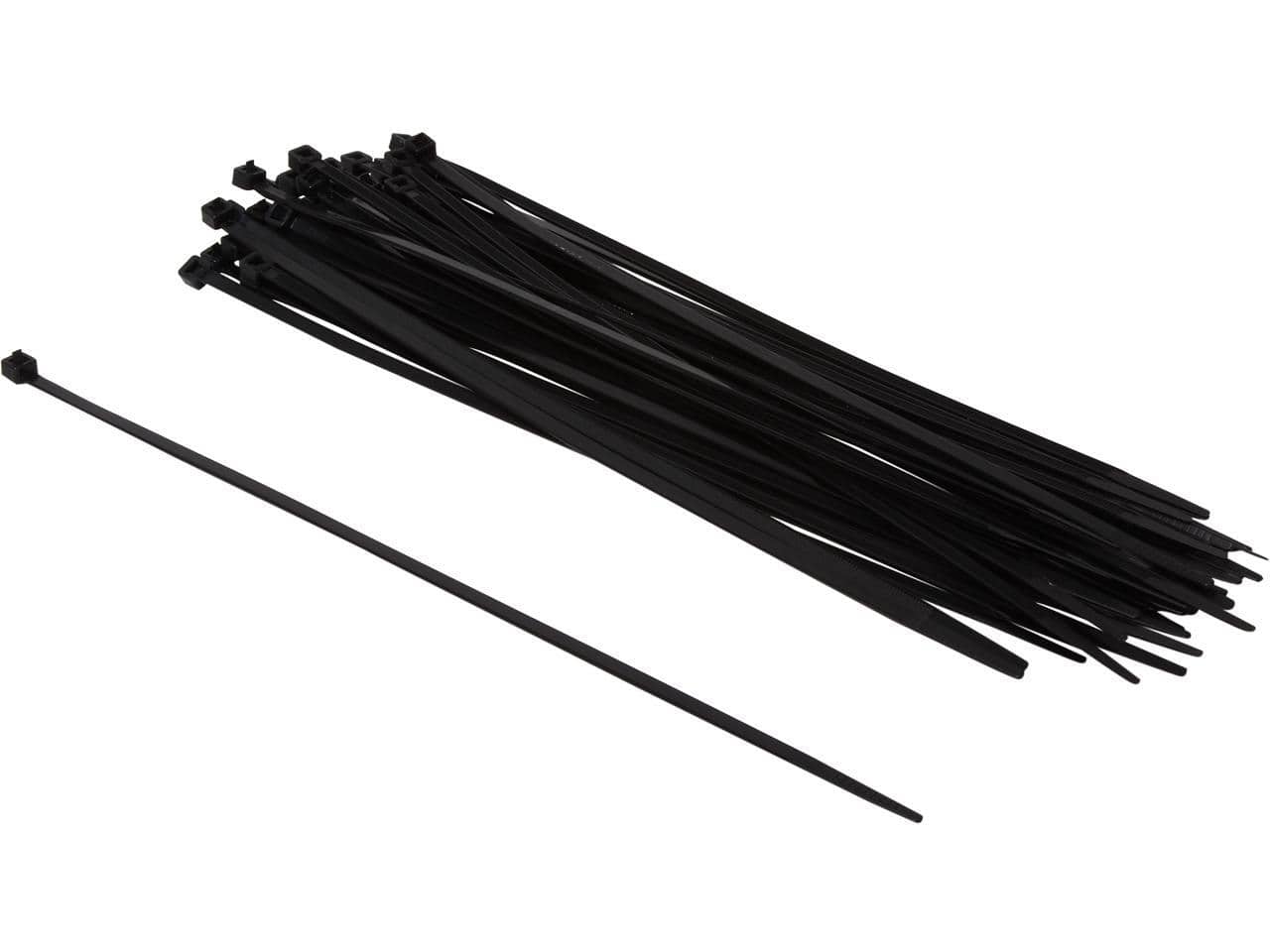 Cables to Go - C2G/Cables To Go 43223 11.5 Inch Releasable/Reusable Black Cable Ties - 50 pack