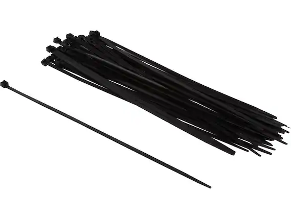 Front. Cables to Go - C2G/Cables To Go 43223 11.5 Inch Releasable/Reusable Black Cable Ties - 50 pack.