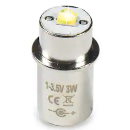 HQRP - 3 W LED Flashlight Conversion Bulb for Maglite 2D 3D 2C 3C - 220-260 lm Cool White 6000 K
