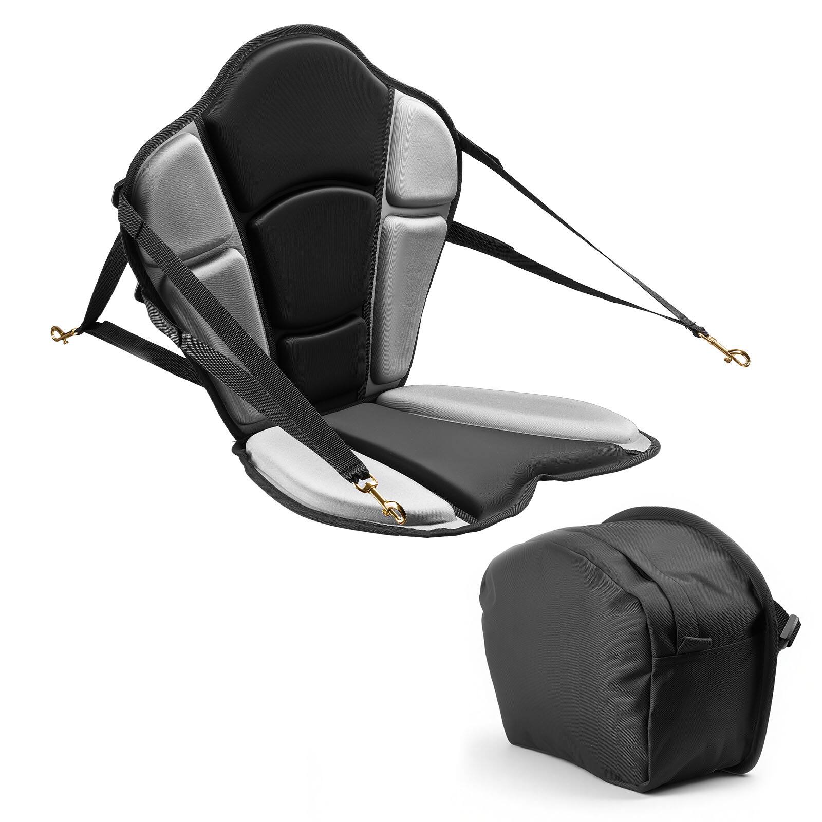 Alt View 5. VEVOR - Kayak Seat, 1 Pack 1" Thick, Universal Paddle Board Seat with Back Support, Sit-on-Top Soft Padded Cushion - Black & Gray.