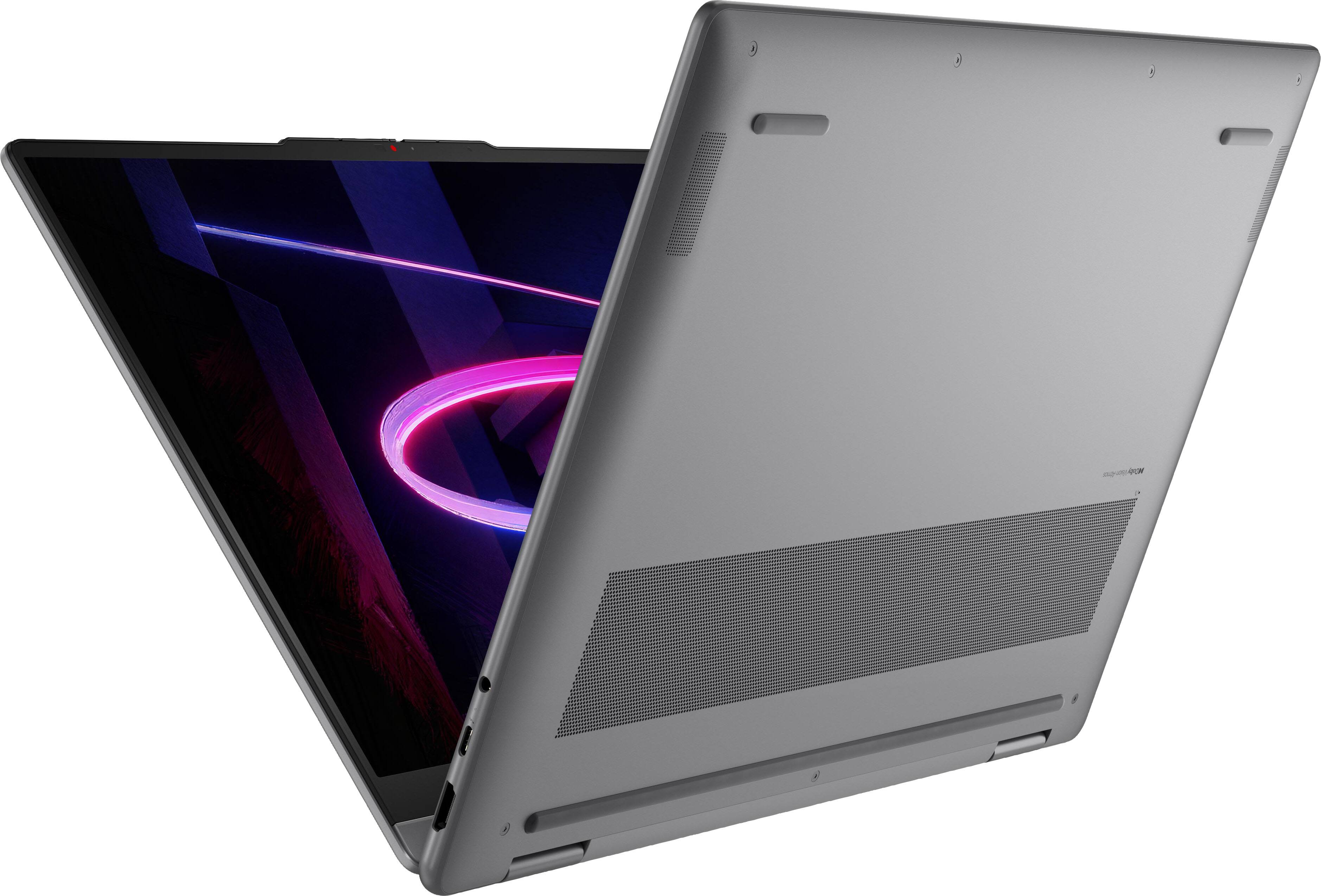 Alt View 6. Lenovo - Yoga 7i 2-in-1 16" 2K OLED Touchscreen Laptop - Intel Core Ultra 5 Processor 322 2026 - 8GB Memory - 512GB Storage - Luna Grey.