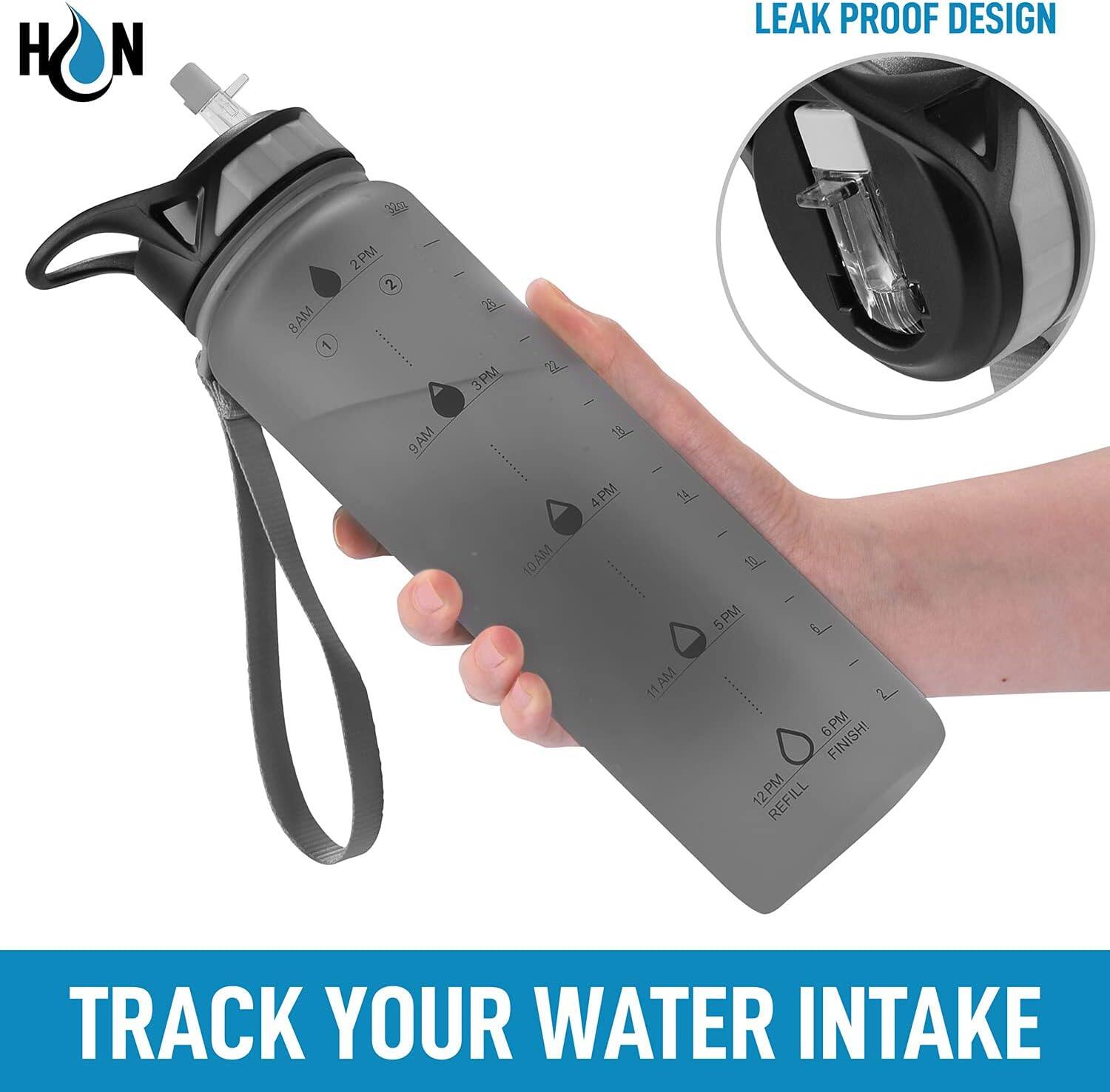 HON

LEAK PROOF DESIGN

8AM 1  
9AM 2  
10AM 3  
11AM 4  
12PM REFILL  
1PM 5  
2PM 6  
3PM 7  
4PM 8  
5PM 9  
6PM FINISH

TRACK YOUR WATER INTAKE