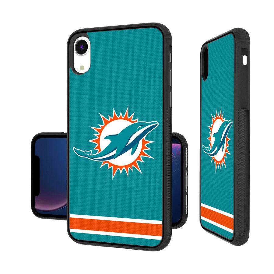 Nfl Key Cap Keyscaper NFL Miami Dolphins iPhone Stripe Design Bump Case 14 Plus ...