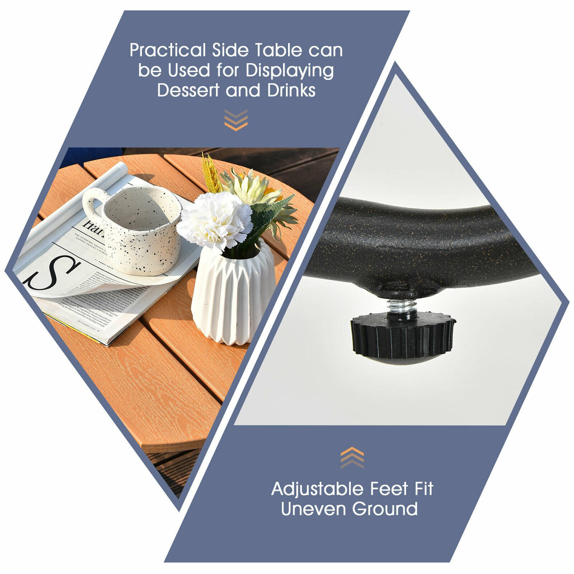 Practical Side Table can be Used for Displaying Dessert and Drinks

Adjustable Feet Fit Uneven Ground