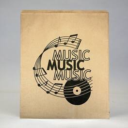 PopMarket - Bags Unlimited BPM1518MM-100 Music Music Music Flat LP Bags 15 X 18 - 100 Pack (Kraft Brown) - VINYL ACCESSORIES - Multicolor
