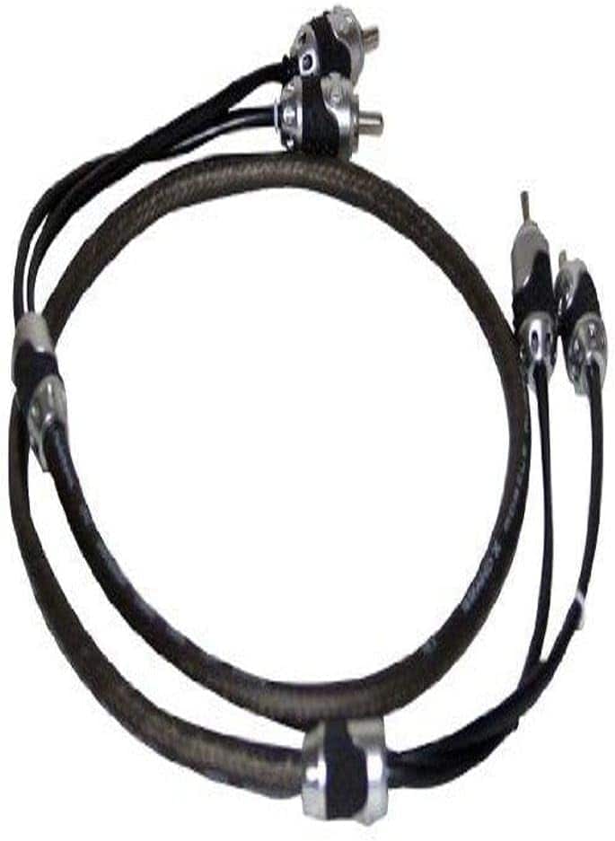 Pyle - Sound Around XXL15RCASQ 1.5-Feet Hi-End Stereo RCA Cable (Black/Silver)