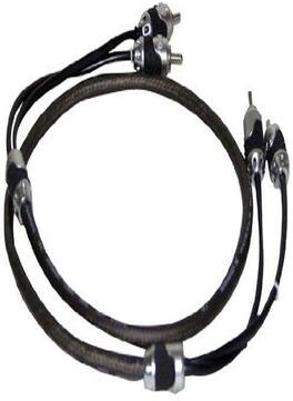 Pyle - Sound Around XXL15RCASQ 1.5-Feet Hi-End Stereo RCA Cable (Black/Silver)