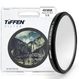 Tiffen - 49mm Black Pro-Mist 1/4 Filter|Cinematic Effect Filter for Photography/Video