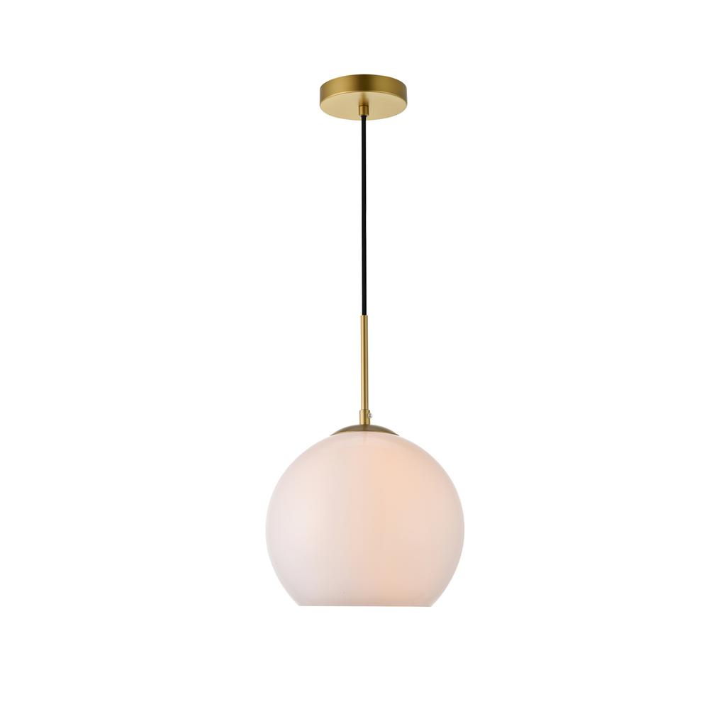 Living District - Baxter 1 Light Brass Pendant With Frosted White Glass - Brass And Frosted White price history on PriceWatchPro