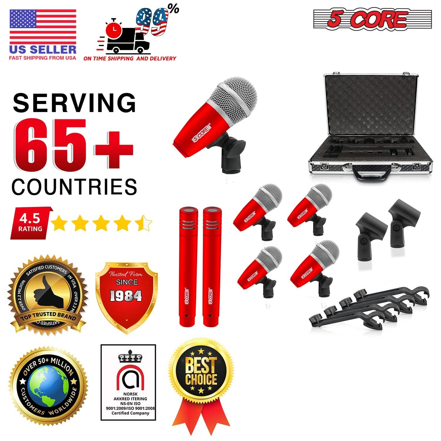 - US SELLER
  - FAST SHIPPING FROM USA
  - ON TIME SHIPPING AND DELIVERY

- SERVING 65+ COUNTRIES

- 4.5 RATING

- SATISFIED CUSTOMERS

- TOP TRUSTED BRAND

- SINCE 1984

- OVER 50+ MILLION CUSTOMERS WORLDWIDE

- BEST CHOICE

- 5 CORE

- 9001:2009/15001:2008 Certified Company

- NORSK AKKREDITERING