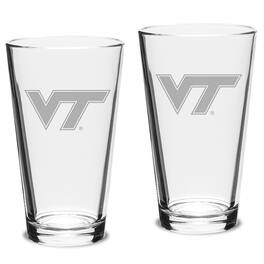 Jardine - Virginia Tech Hokies 2-Piece 16oz. Classic Pub Glass Set - Multicolor