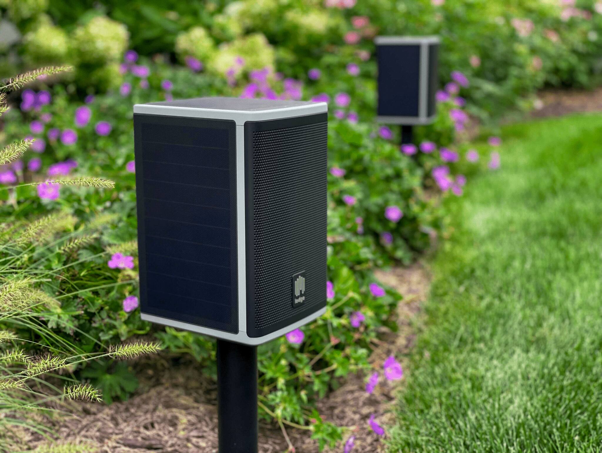 Alt View 1. Lodge - Solar Powered, Premium Sound, Outdoor, Landscape, Weatherproof Bluetooth Speaker (Each) - Black.