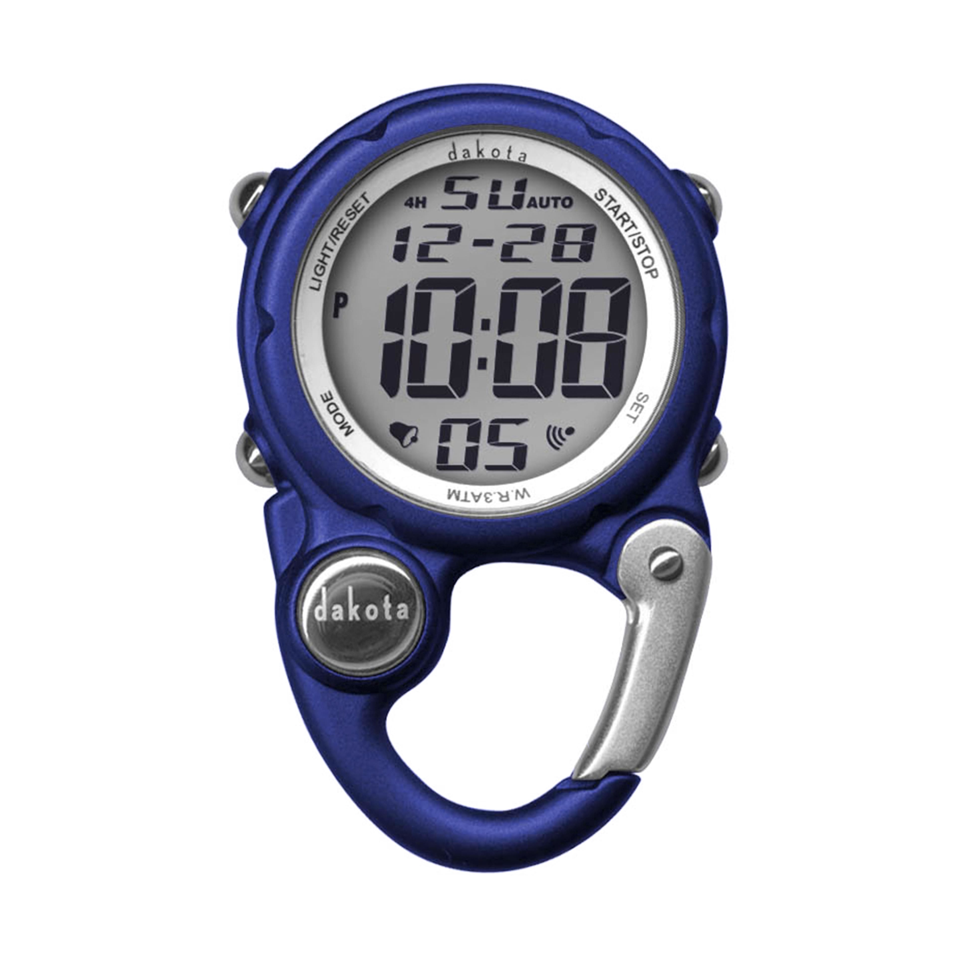 Dakota - Digital Clip, Clip Watch, Alarm, Stopwatch, Timer and Dual Time Watch, Outdoor Gifts for Men and Women - Blue