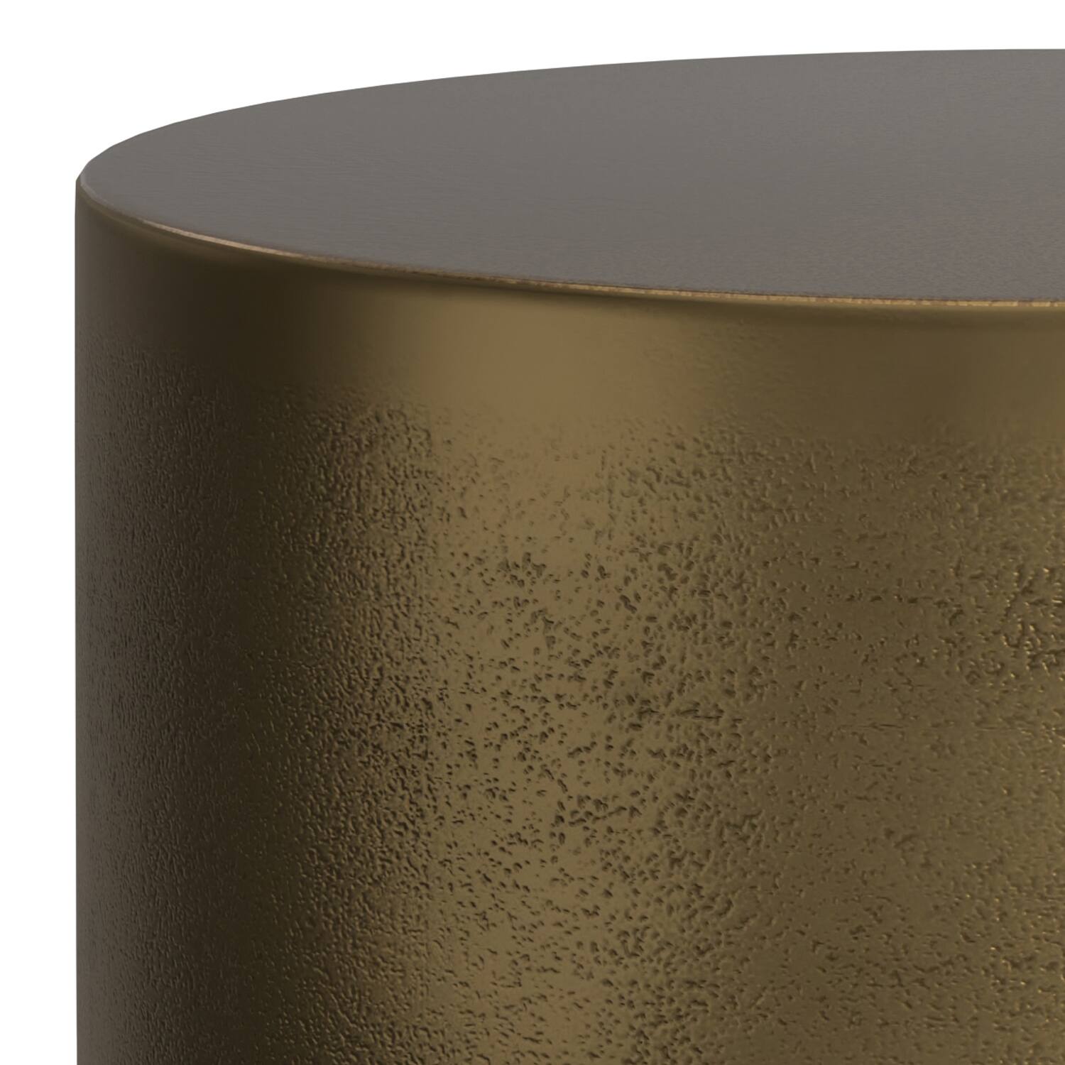 Alt View 3. Simpli Home - Cody Contemporary 16 inch Wide Cast Aluminum Side Table in Antique Brass/Antique Bronze, Fully Assembled - Antique Brass/ Antique Bronze.