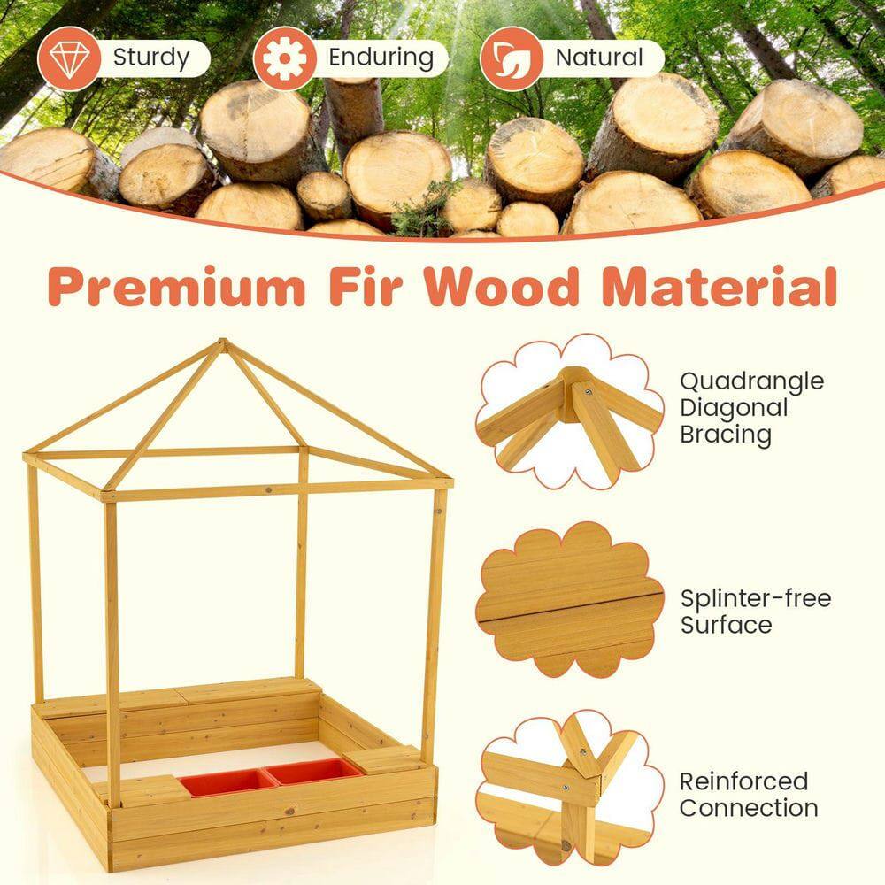 Sturdy Enduring Natural Premium Fir Wood Material  
Quadrangle Diagonal Bracing  
Splinter-free Surface  
Reinforced Connection