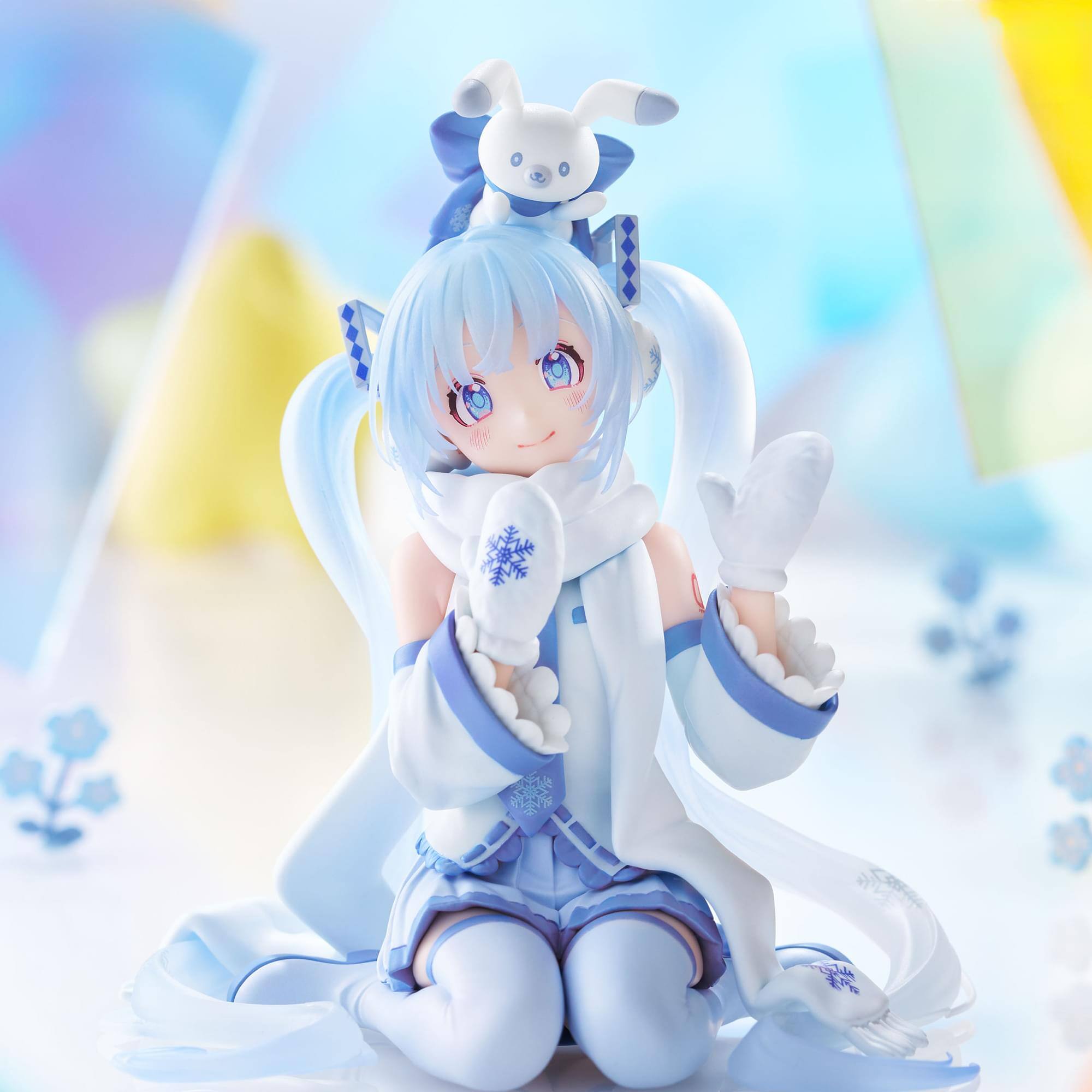 Alt View 5. Little Buddy - Vocaloid Hatsune Miku Noodle Stopper Figure | Snow Miku Sky Town 10th ver. - White.