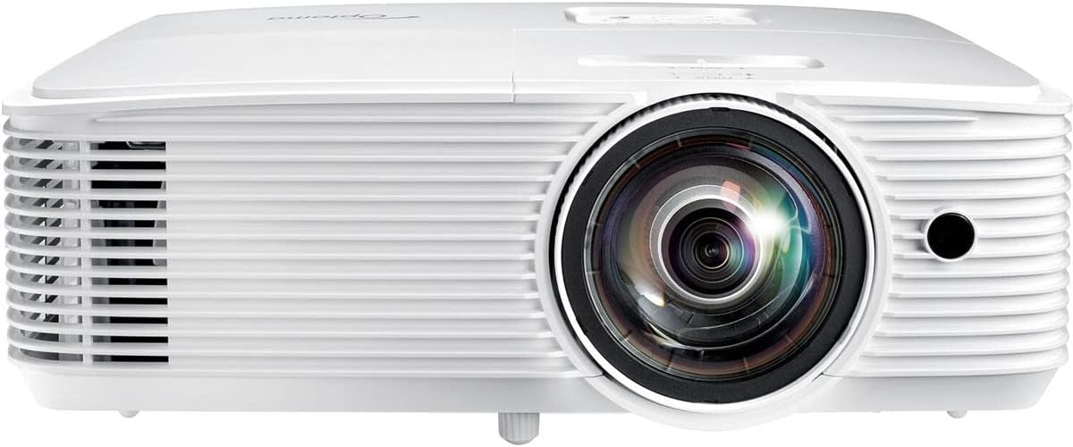 Angle. Optoma - Optoma EH412STx Short Throw 1080p HDR Professional Projector | Super Bright 4,000 Lumens | Speaker Built In | Portable - White.