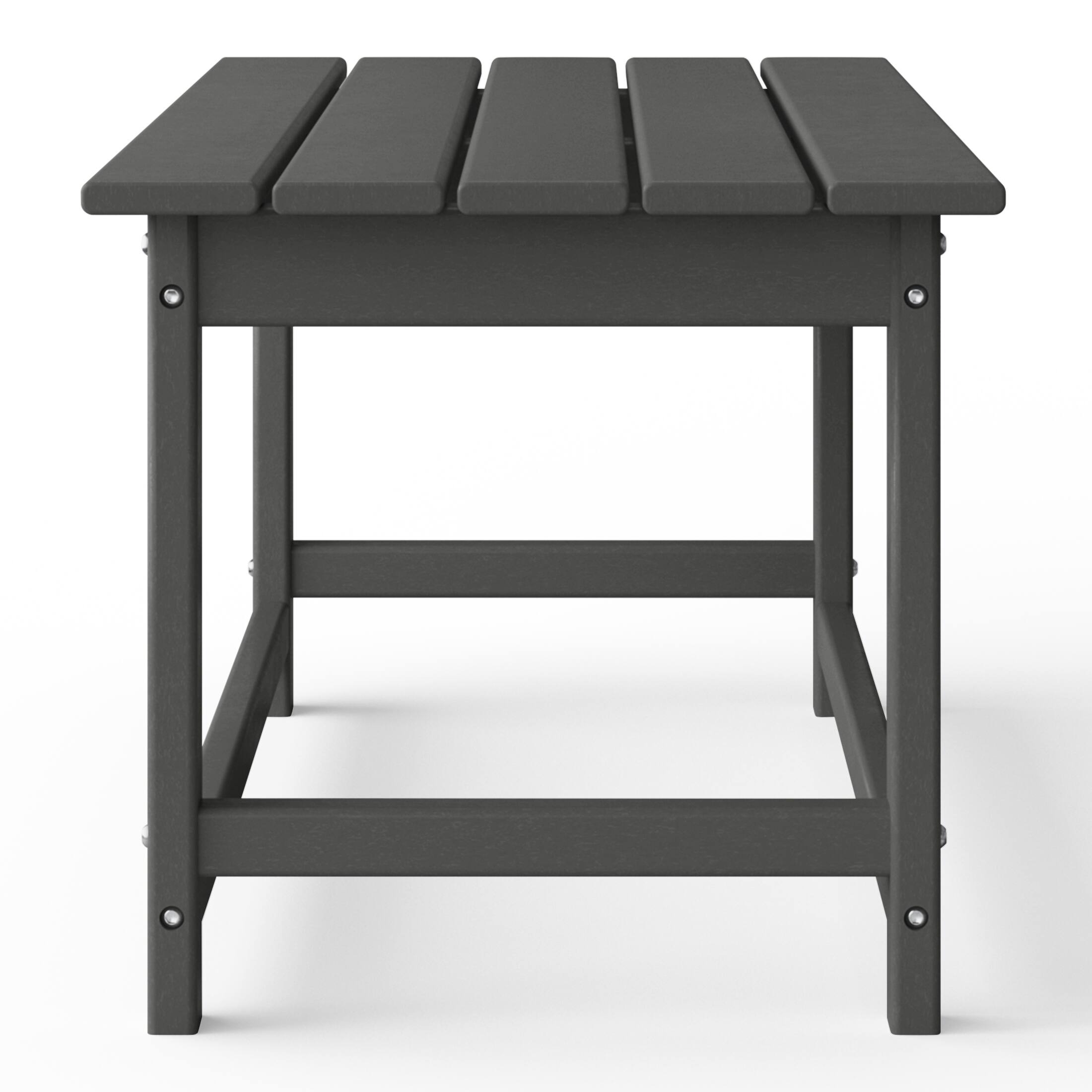 Alt View 1. WestinTrends - WestinTrends Malibu 35" length outdoor Coffee table for Adirondack chair - Gray.