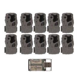 Wildgame Innovations - SPARK 2.0 18MP LIGHTSOUT COMBO Trail Camera with 32GB Memory Card and Card Reader (10 Pack)