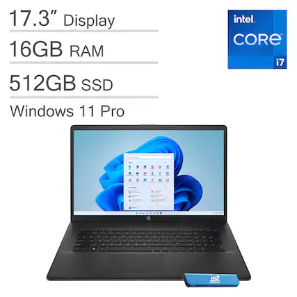 17.3" Display
16GB RAM
512GB SSD
Windows 11 Pro
Intel Core i7