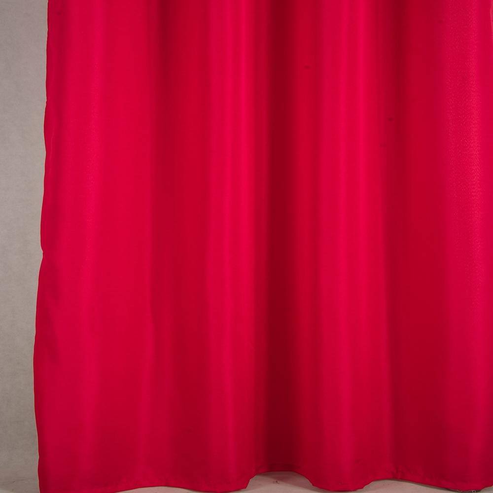 Angle. Olivia Gray - Olivia Gray Gilbert Solid Single Grommet Curtain Panel - 54x84" Red - Red.