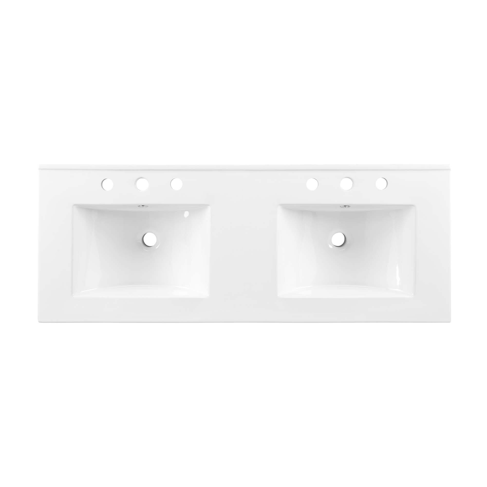 Alt View 10. Modway - Chaucer 48" Bathroom Vanity with White Basin Included by Modway - White White.