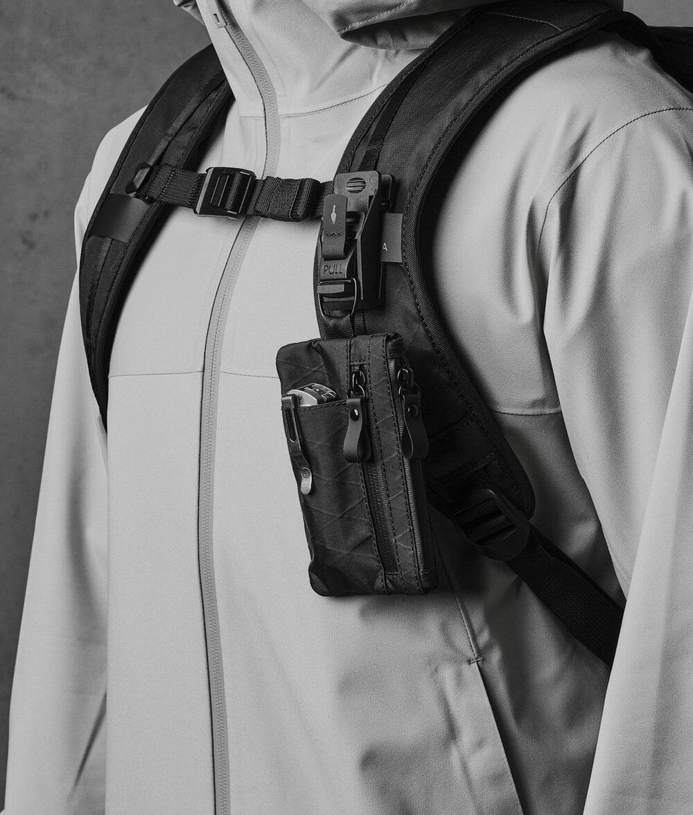 Alt View 7. ALPAKA - Elements Backpack Pro Laptop Backpack Fits 16'' Laptop with Dual Bottle Pockets, Travel Backpack for Men - Black X-Pac VX42.