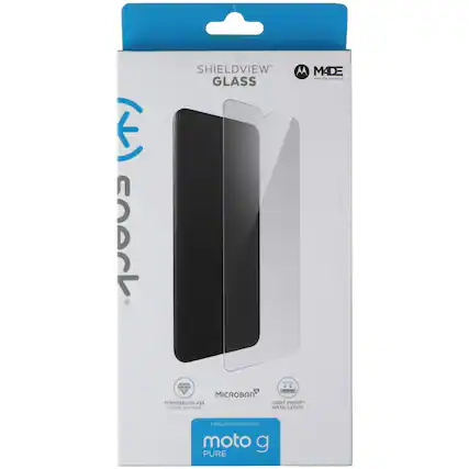 SHIELDVIEW GLASS
MADE
LURTON GLASS
MICROBAN TEMPERED-GLASS
GOOF PROOF INSTALLATION
SHIELDVIEW FOR/POUR moto g PURE