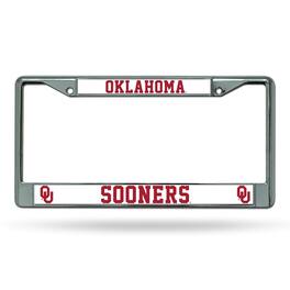 Rico Industries - Oklahoma Sooners Chrome Metal License Plate Frame - Multi