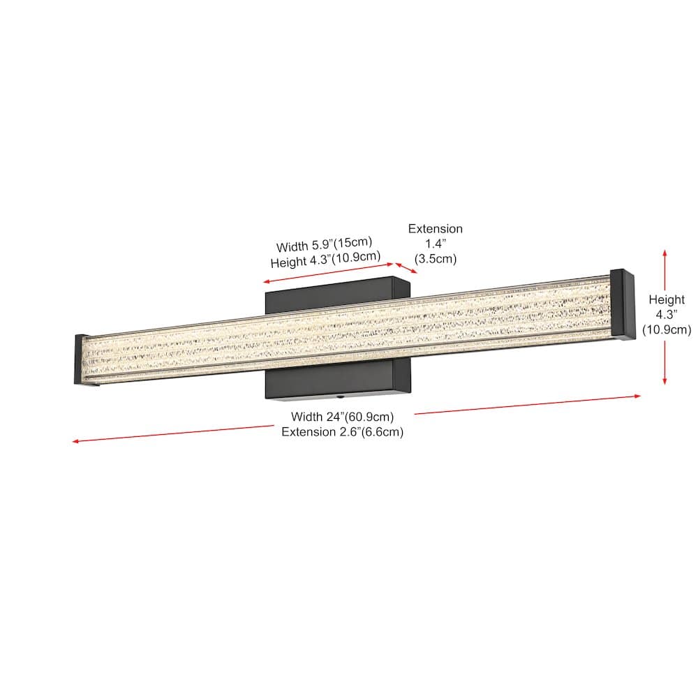 Living District - Jaxx 24 Inch Led Wall Sconce In - Black price history on PriceWatchPro