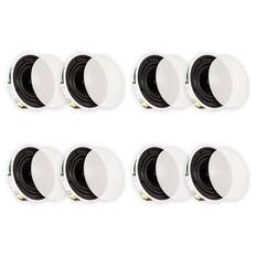 Front. Theater Solutions by Goldwood - TSQ670 in Ceiling 70 Volt 6.5" Speakers Quick Install 4 Pair Pack - Paintable White.