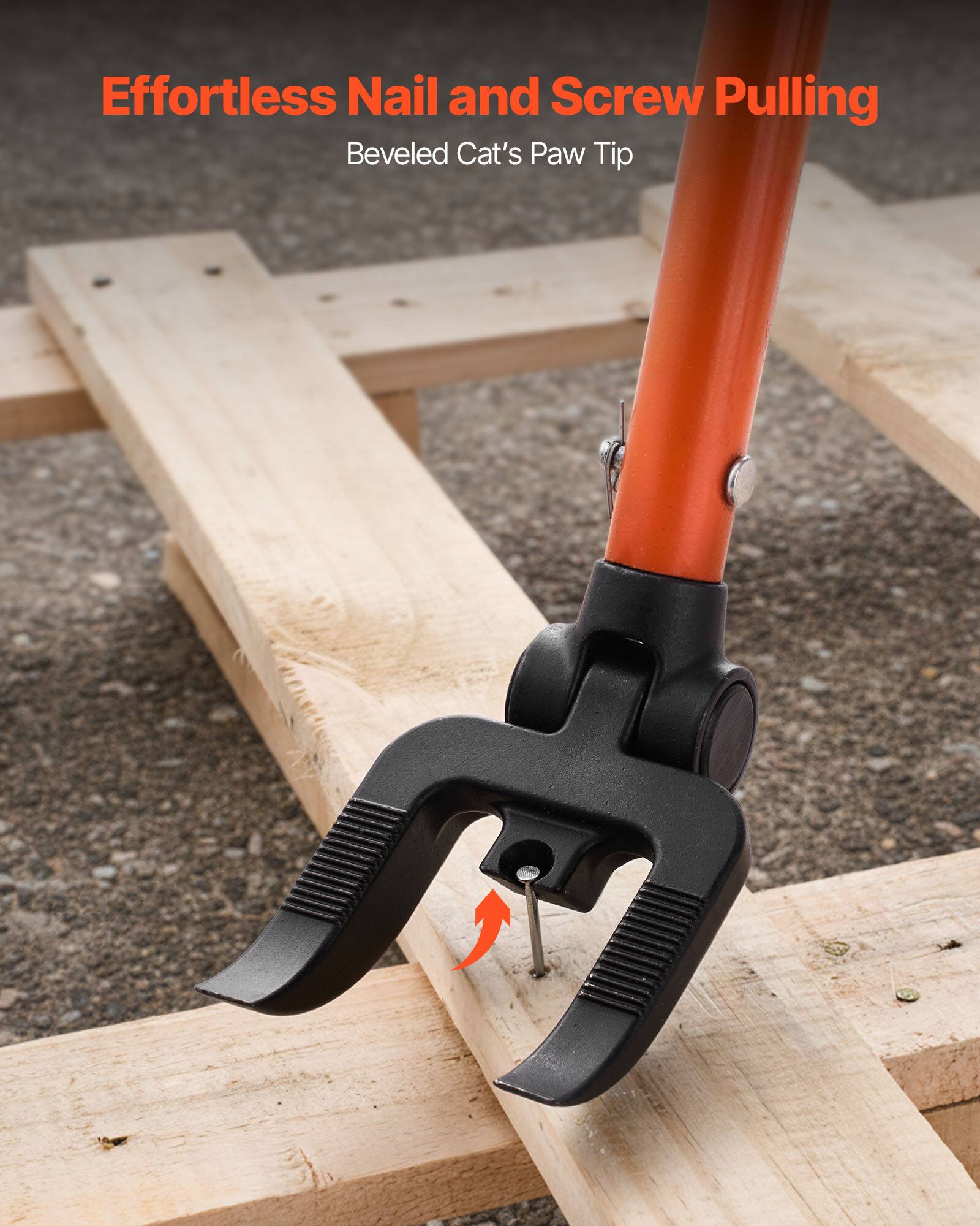 Effortless Nail and Screw Pulling  
Beveled Cat's Paw Tip