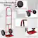 The text on the image is grouped and corrected as follows:
User-friendly Design: High Quality Wheels: Built-in Double Bearings: Premium Metal Tube: 22cm: 37cm: Large Load Area