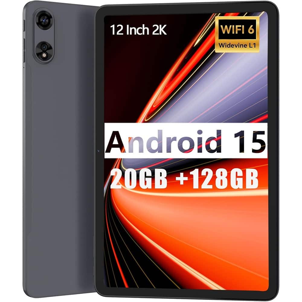 RTMB - 12" Android 15 Tablet – 20GB RAM, 128GB Storage, 2K Display - Black