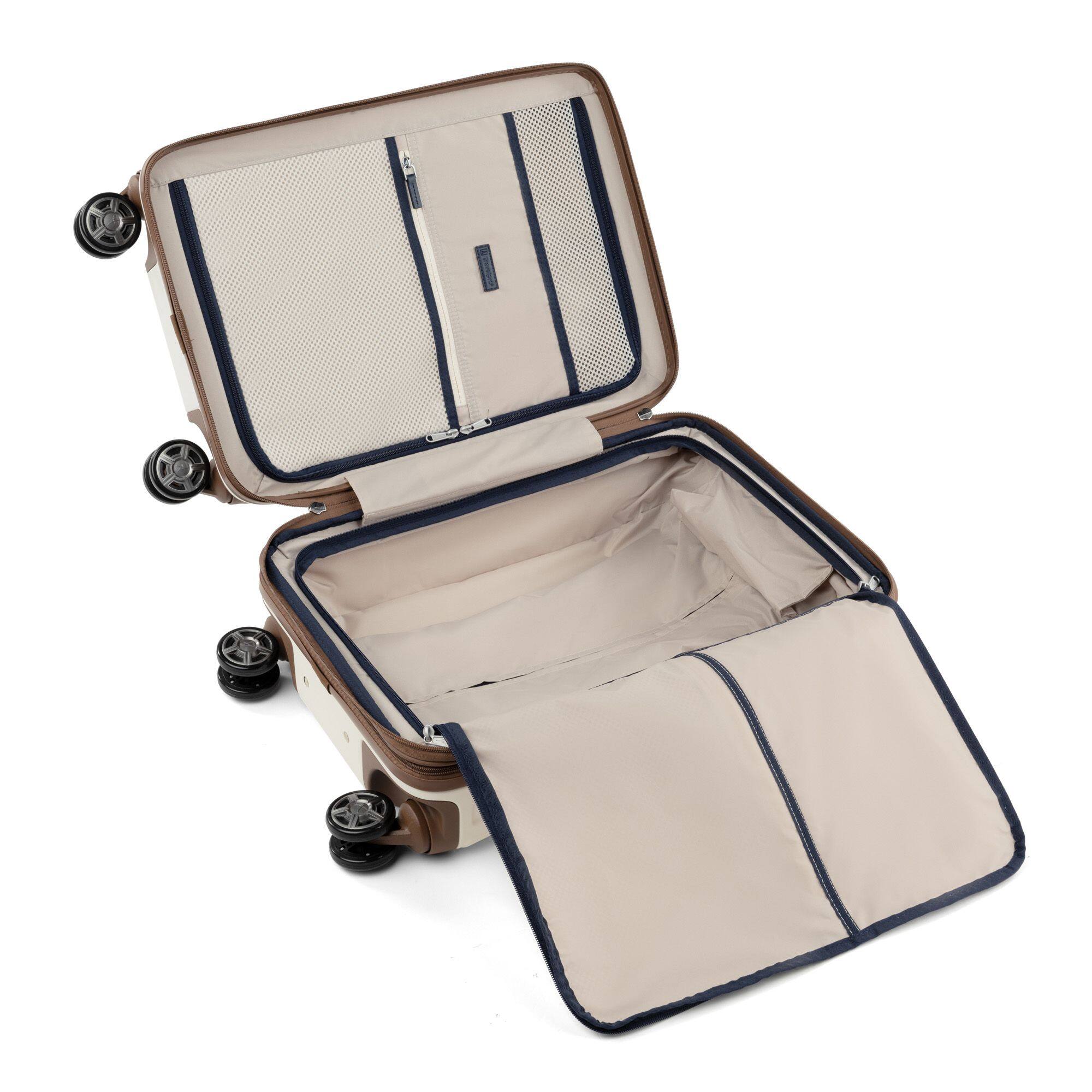 Alt View 1. Travelpro - Travelpro Platinum Elite Hardside Expandable 21" Carry On Spinner Luggage - Cream White.