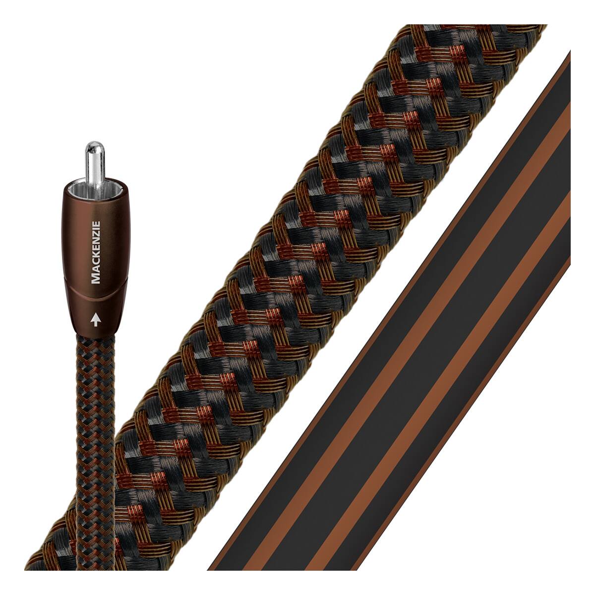 Front. AudioQuest - AudioQuest Mackenzie Male RCA to Male RCA Cables - 3.28 ft. (1m) - Brown.