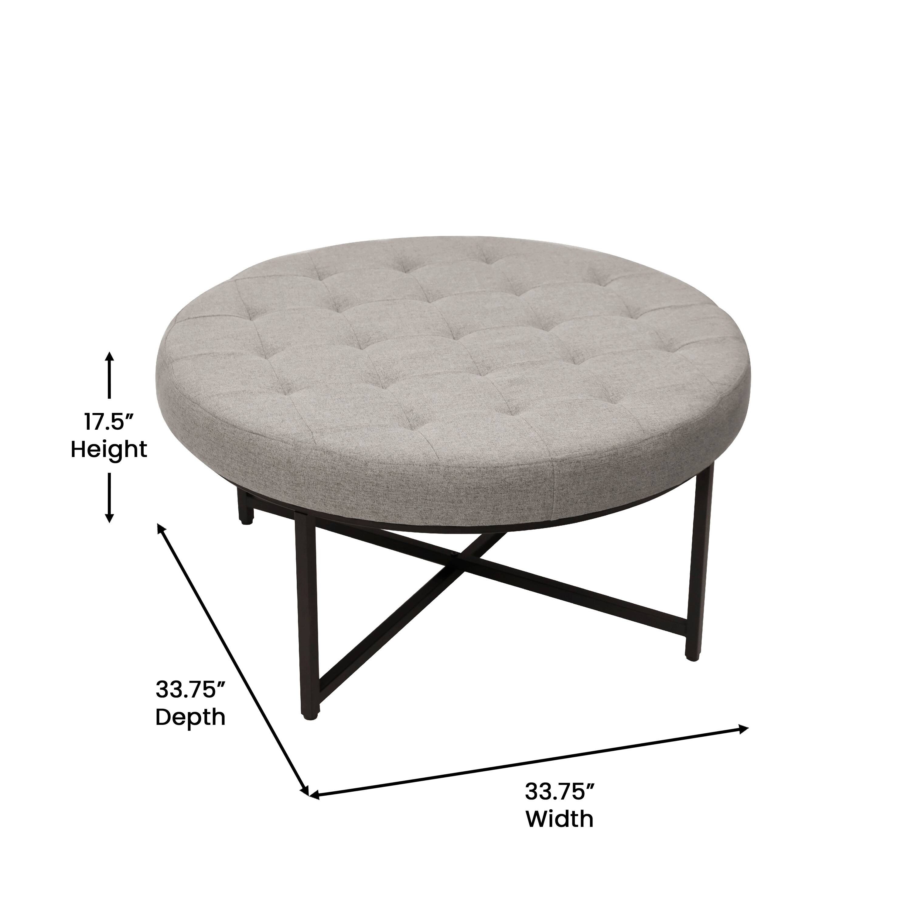 17.5" Height  
33.75" Depth  
33.75" Width