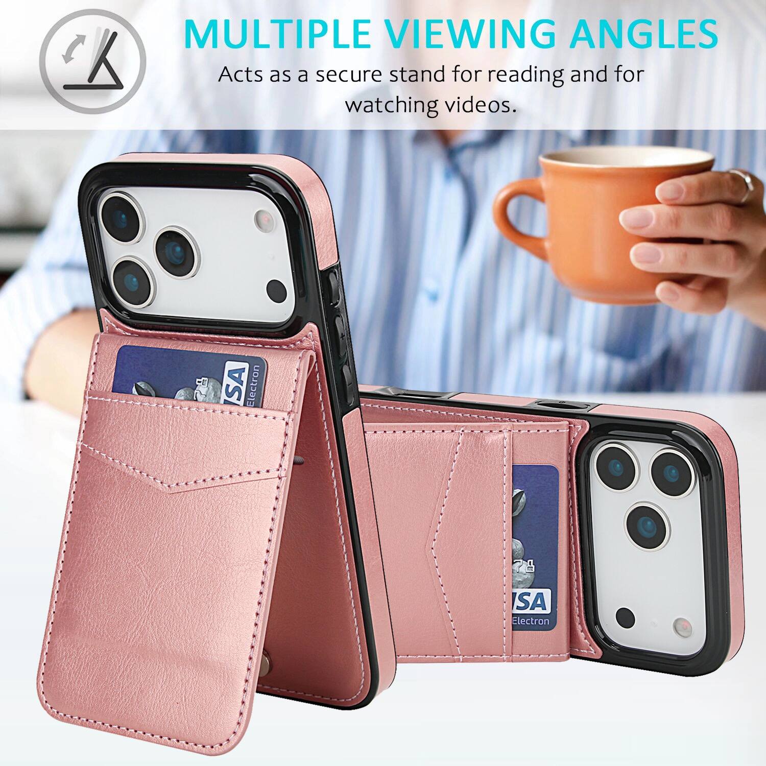 MULTIPLE VIEWING ANGLES  
Acts as a secure stand for reading and for watching videos.  

SA Electron