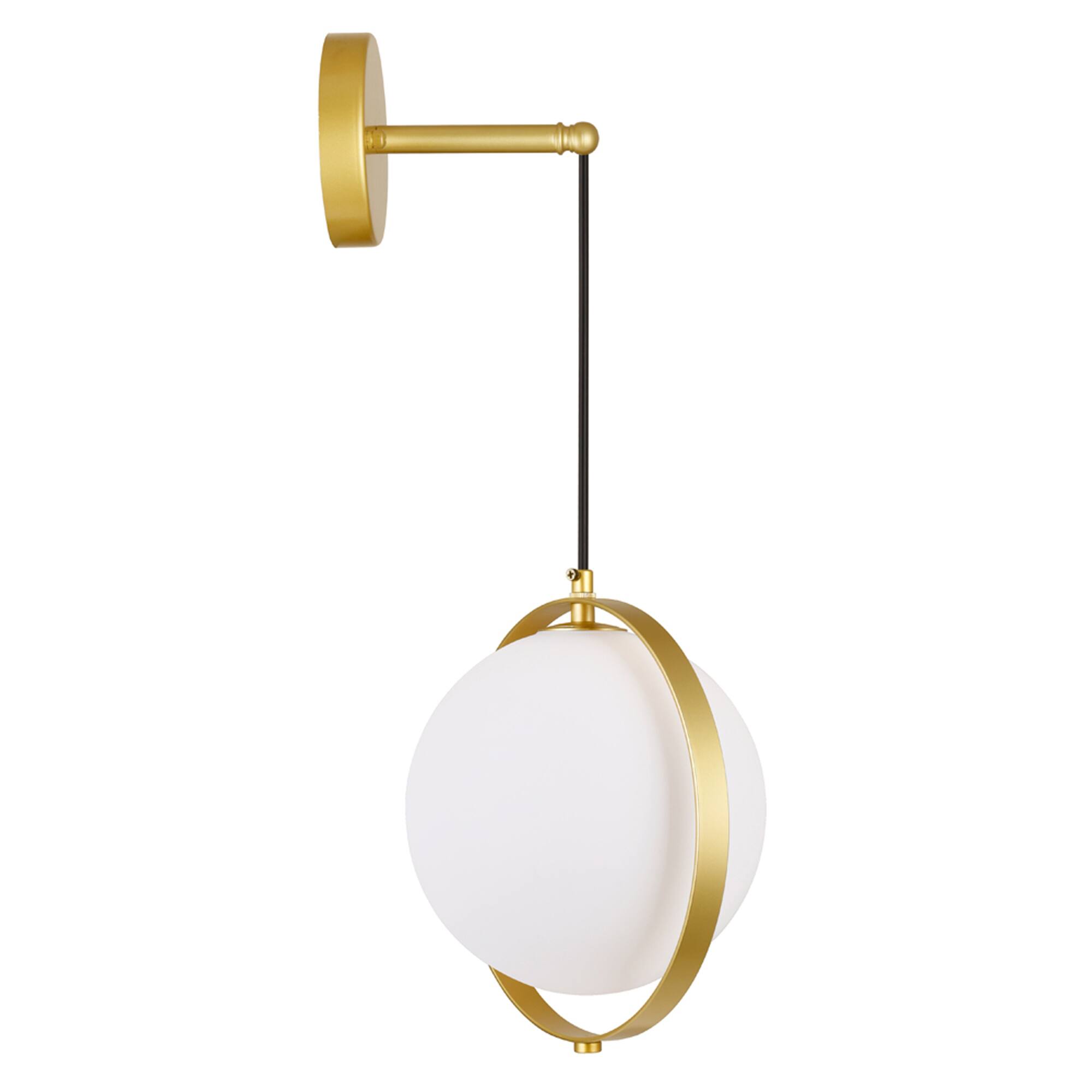Left. CWI Lighting - Da Vinci 1 Light Wall Light With Brass Finish - Medallion Gold.