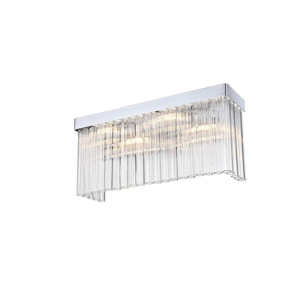 Angle. Elegant Lighting - Harlow 19 inch Wall Sconce in Chrome - Chrome.