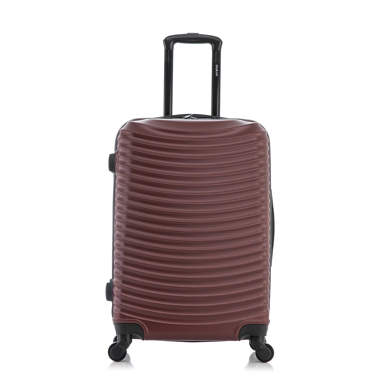 Angle. DUKAP - Adly Lightweight Hardside Spinner Luggage 24" - WINE.