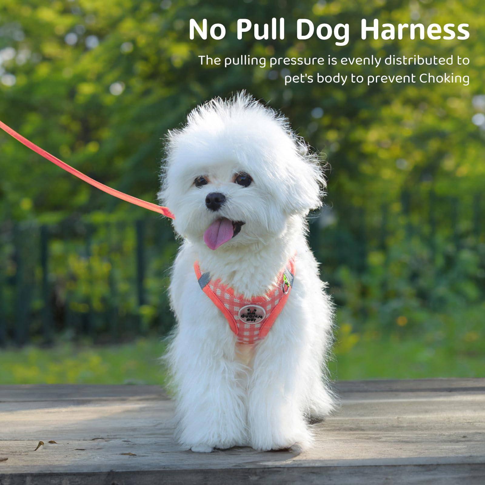 No Pull Dog Harness  
The pulling pressure is evenly distributed to pet's body to prevent Choking