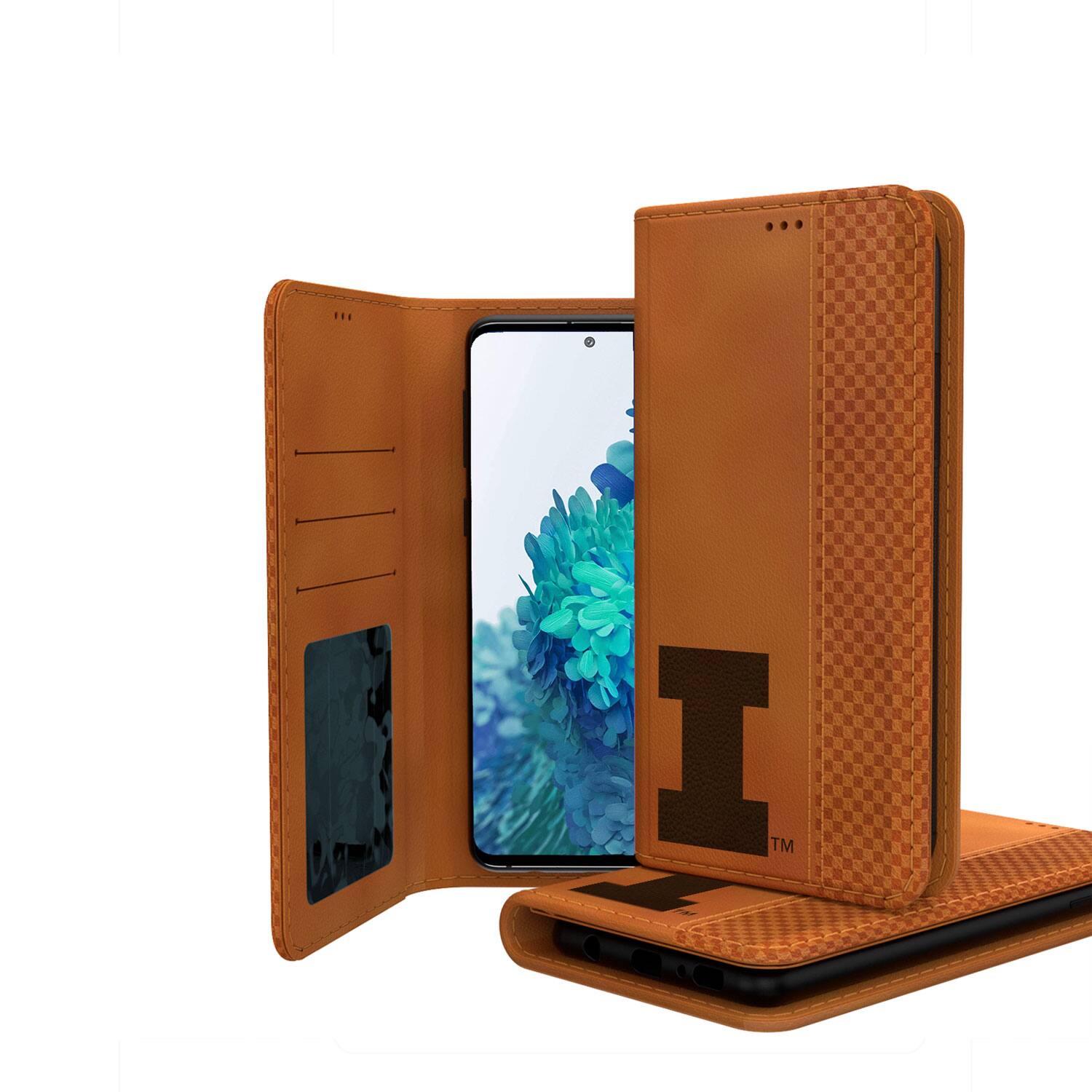 Alt View 2. Keyscaper - Illinois Fighting Illini Galaxy Burn Design Folio Case - S23 - Multicolor.