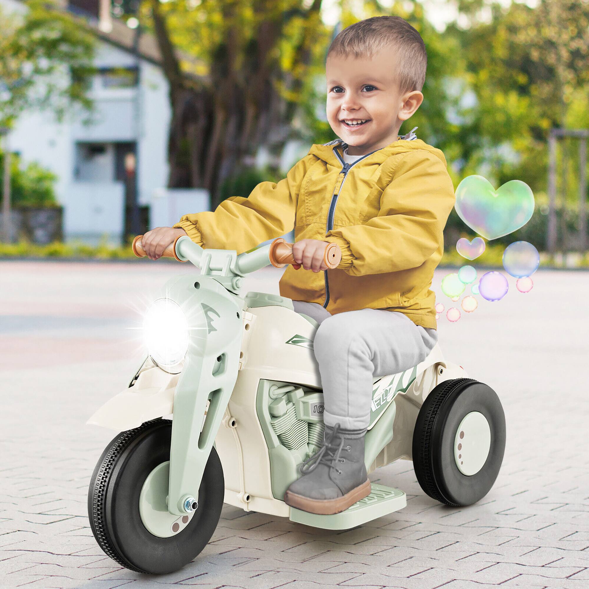 Alt View 1. Gymax - Gymax 6V Kids Bubble Car Electric Ride on Motorcycle w/ Music Button & LED Headlight Beige - Beige.