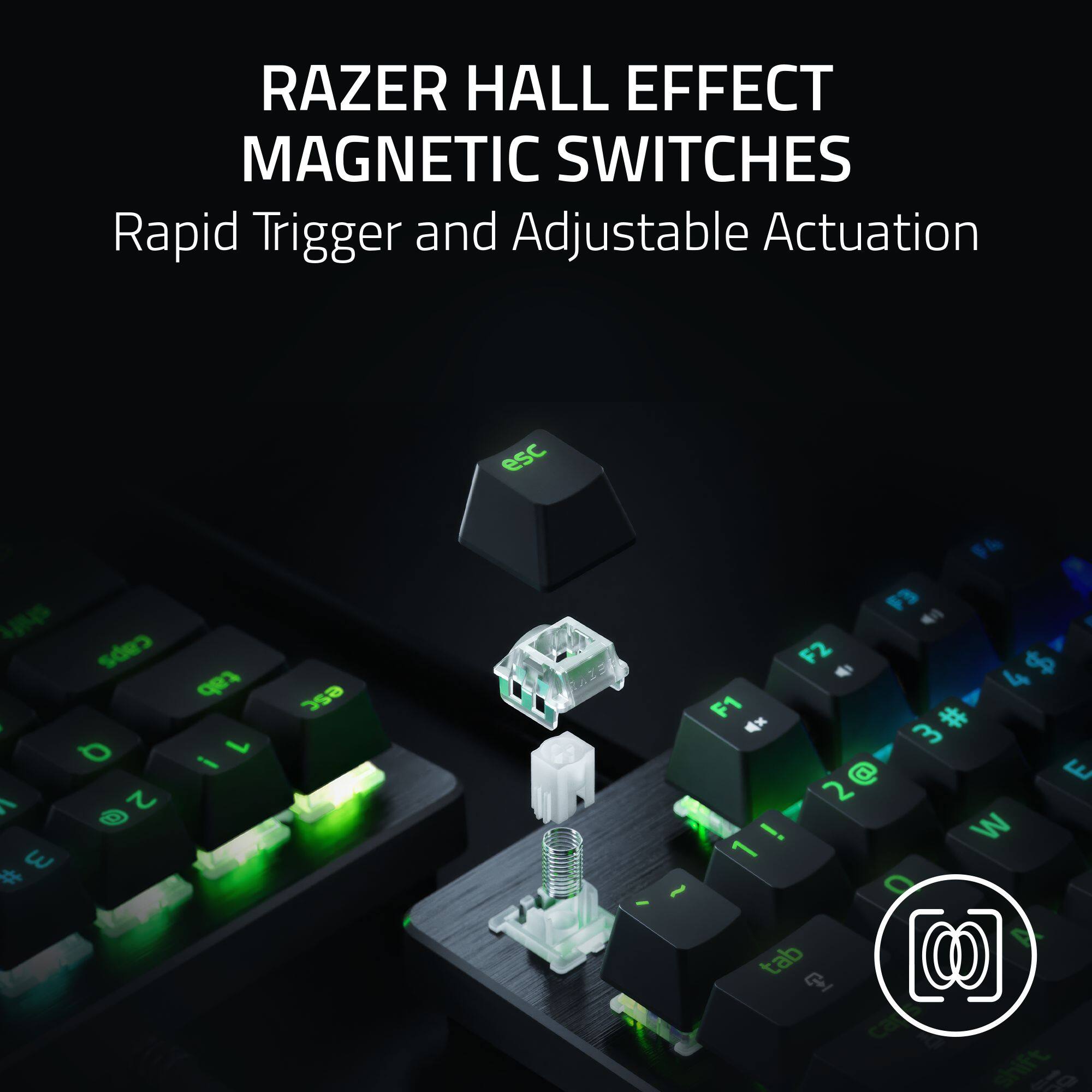 RAZER HALL EFFECT MAGNETIC SWITCHES  
Rapid Trigger and Adjustable Actuation